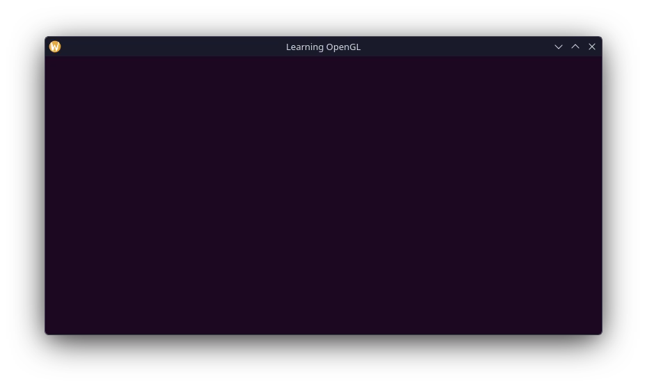 Window now with a dark purple background