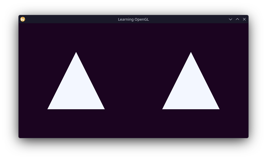 Two triangles next to eachother