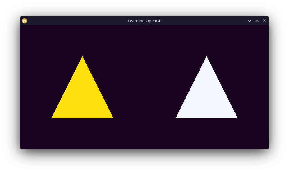 Yellow triangle on the left